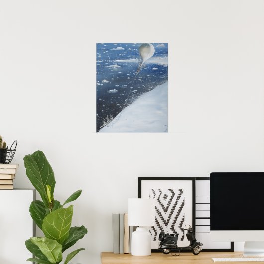 Kapitein Scott Antarctica's eerste Aeronaut. 4e Poster (Thuiskantoor)