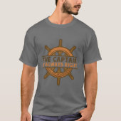 Kapitein Ship Wheel Quote T-shirt (Voorkant)
