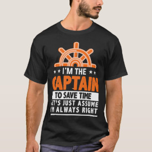 Kapitein Shirt, Boat Lovers Gift, Boat Kapitein T-shirt