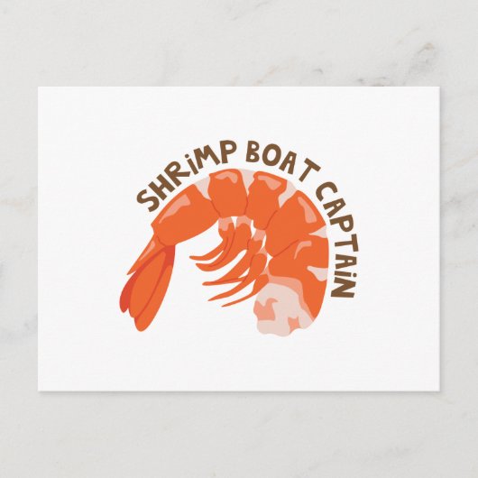 Kapitein Shrimp Boat Briefkaart (Voorkant)