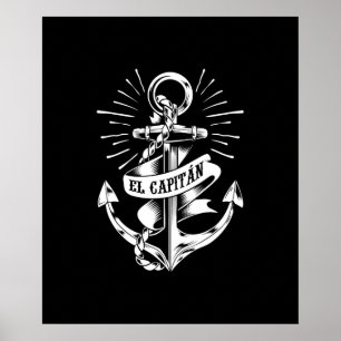 Kapitein Skipper van El Capitan Anchor Funny Poster
