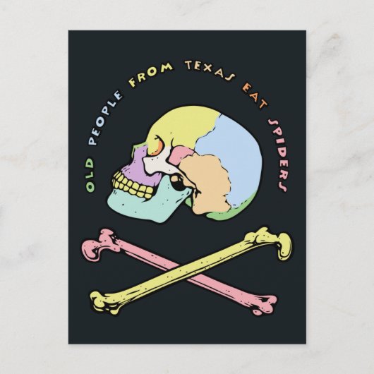 Kapitein Skull Mnemonic Briefkaart (Voorkant)
