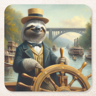 Kapitein Sloth Riverboat Kartonnen Onderzetters