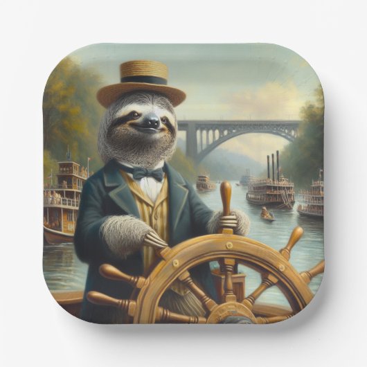 Kapitein Sloth Riverboat Papieren Bordje (Voorkant)