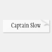 Kapitein Slow Bumpersticker (Voorkant)