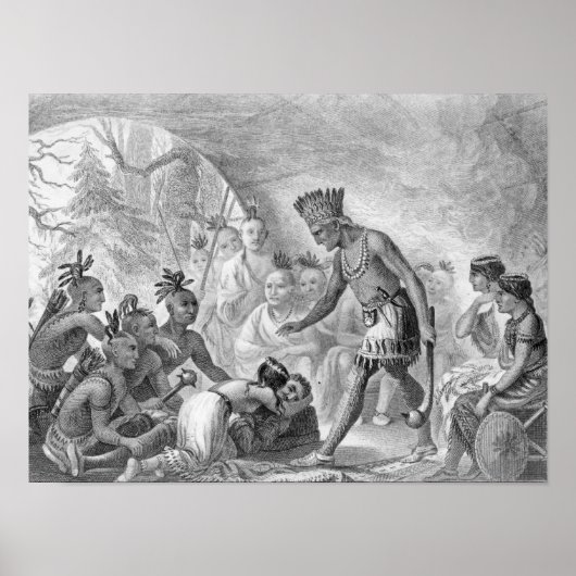 Kapitein Smith gered door Pocahontas Poster (Voorkant)