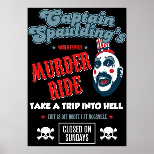 Kapitein Spaulding Devils verwerpt Murder Ride Sid Poster (Voorkant)