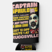 Kapitein Spaulding Fried Chicken, horror Seltzer Blikjeskoeler (Achterkant)