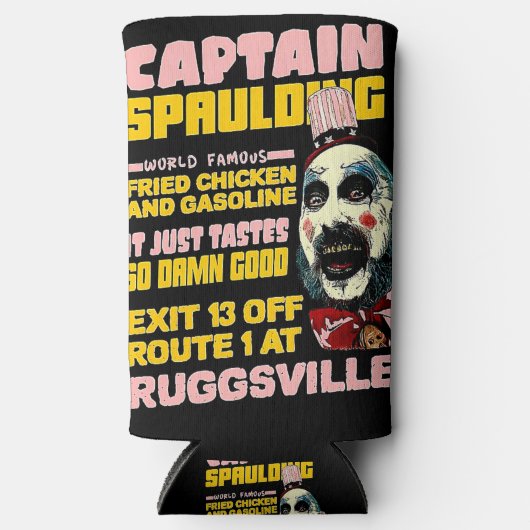 Kapitein Spaulding Fried Chicken, horror Seltzer Blikjeskoeler (Voorkant)