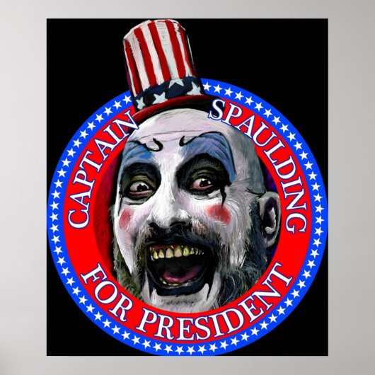 Kapitein Spaulding voor President Sid Haig Poster (Voorkant)