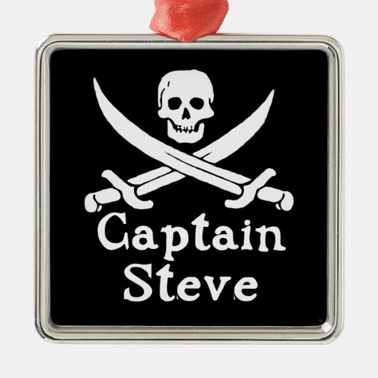 Kapitein Steve Metalen Ornament (Voorkant)