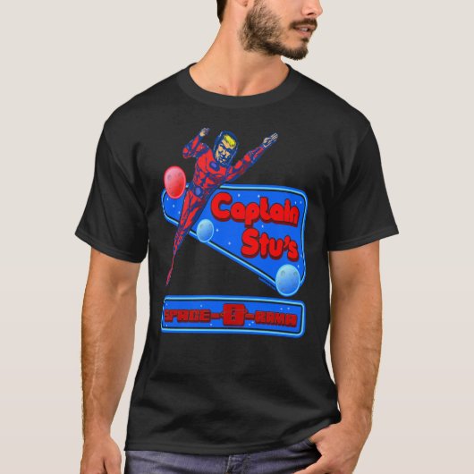 Kapitein Stu Space-O-Rama Essential T-Shirt (Voorkant)