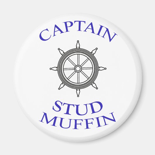 Kapitein Stud Muffin Magneet (Voorkant)