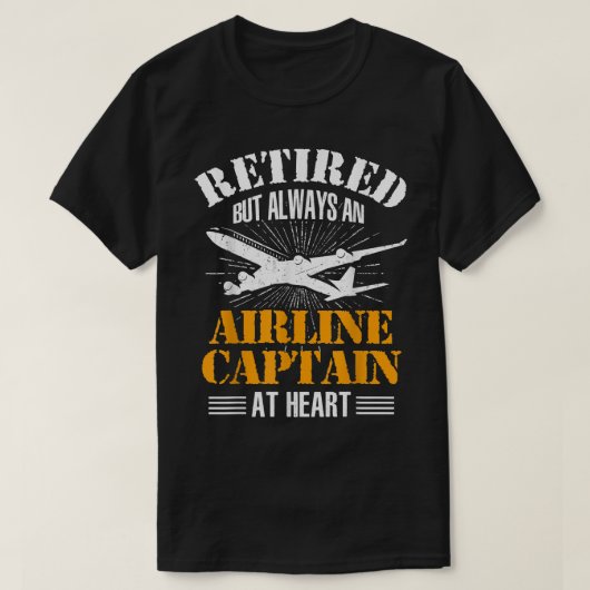Kapitein T Pilot Retirement Gifts T T-shirt (Design voorkant)