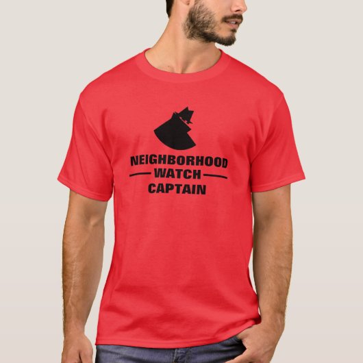 Kapitein T-Shirt van de buurtwacht (Voorkant)