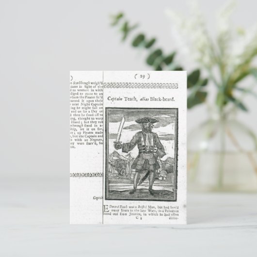 Kapitein Teach, Alias Black Beard Briefkaart (Staand voorkant)