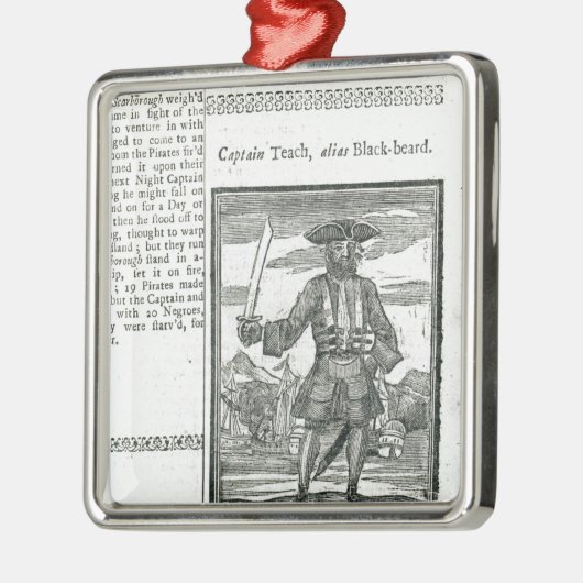 Kapitein Teach, Alias Black Beard Metalen Ornament (Links)