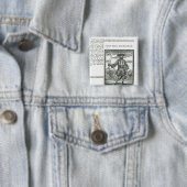 Kapitein Teach, Alias Black Beard Vierkante Button 5,1 Cm (In situ)