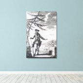 Kapitein Teach, gewoonlijk Blackbeard genoemd Canvas Afdruk (Insitu (Houten vloer))