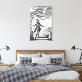 Kapitein Teach, gewoonlijk Blackbeard genoemd Canvas Afdruk (Insitu (Slaapkamer))