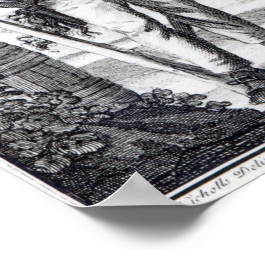 Kapitein Teach, gewoonlijk Blackbeard genoemd Poster (Hoek)