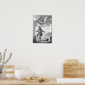 Kapitein Teach, gewoonlijk Blackbeard genoemd Poster (Keuken)