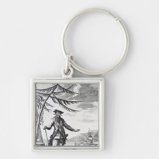 Kapitein Teach, gewoonlijk Blackbeard genoemd Sleutelhanger (Voorkant)