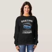 Kapitein Therapie Zeilen Zeilboot Motorboot Trui (Voorkant volledig)