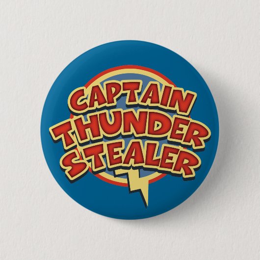 Kapitein Thunderstealer Ronde Button 5,7 Cm (Voorkant)