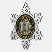 Kapitein Tin Sneeuwvlok Ornament (Rechts)