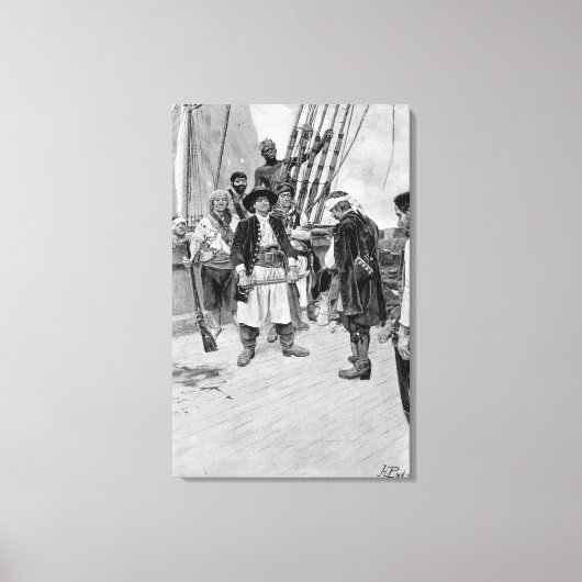 Kapitein Tongrelow nam de grootste, illustratie Canvas Afdruk (Voorkant)