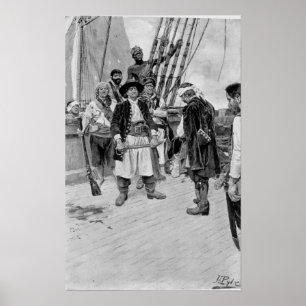 Kapitein Tongrelow nam de grootste, illustratie Poster