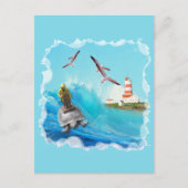 Kapitein Turtle Briefkaart (Voorkant)