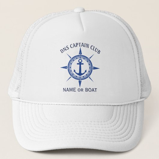 Kapitein Uw Bootnaam  Trucker Pet (Voorkant)