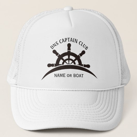 Kapitein Uw Bootnaam  Trucker Pet (Voorkant)