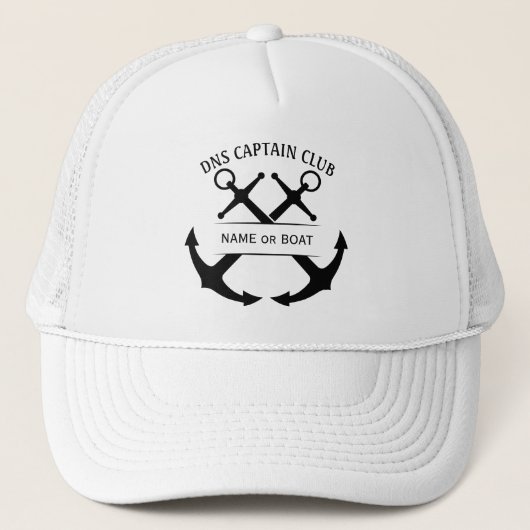 Kapitein Uw Bootnaam  Trucker Pet (Voorkant)