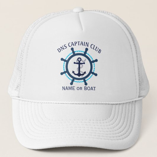 Kapitein Uw Bootnaam  Trucker Pet (Voorkant)