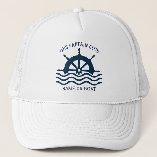 Kapitein Uw Bootnaam  Trucker Pet (Voorkant)