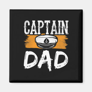 Kapitein Vader Jacht Boot Bemanning Schip Vader Pa Magneet
