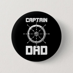 Kapitein Vader Vaart Schip Boot Jacht Vader Papa P Ronde Button 5,7 Cm