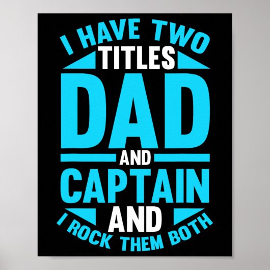 Kapitein Vader Vader Schip Boat Poster (Voorkant)