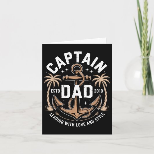 Kapitein Vader Vaderdag - verjaardag Idee Leider F Kaart (Voorkant)