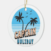 Kapitein Vakantie Keramisch Ornament (Links)