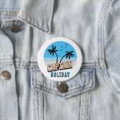 Kapitein Vakantie Ronde Button 7,6 Cm (In situ)