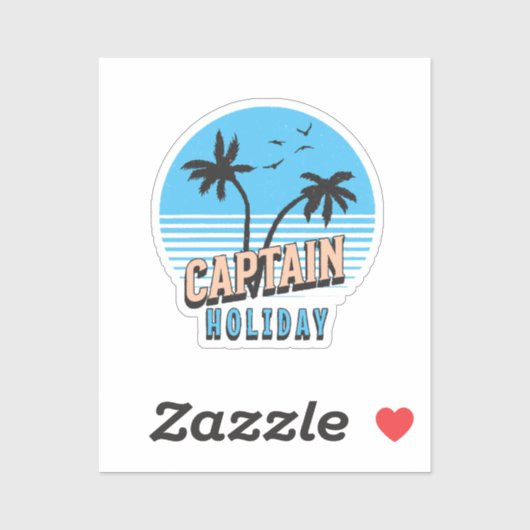 Kapitein Vakantie Sticker (Vel)