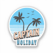 Kapitein Vakantie Sticker (Voorkant)