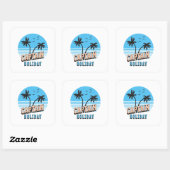 Kapitein Vakantie Vierkante Sticker (Vel)