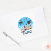 Kapitein Vakantie Vierkante Sticker (Envelop)