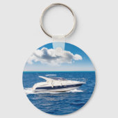 Kapitein van Boat Anchor Rope Naam Foto Achtermari Sleutelhanger (Achterkant)