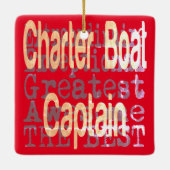 Kapitein van charter Extraordinaire Keramisch Ornament (Achterkant)